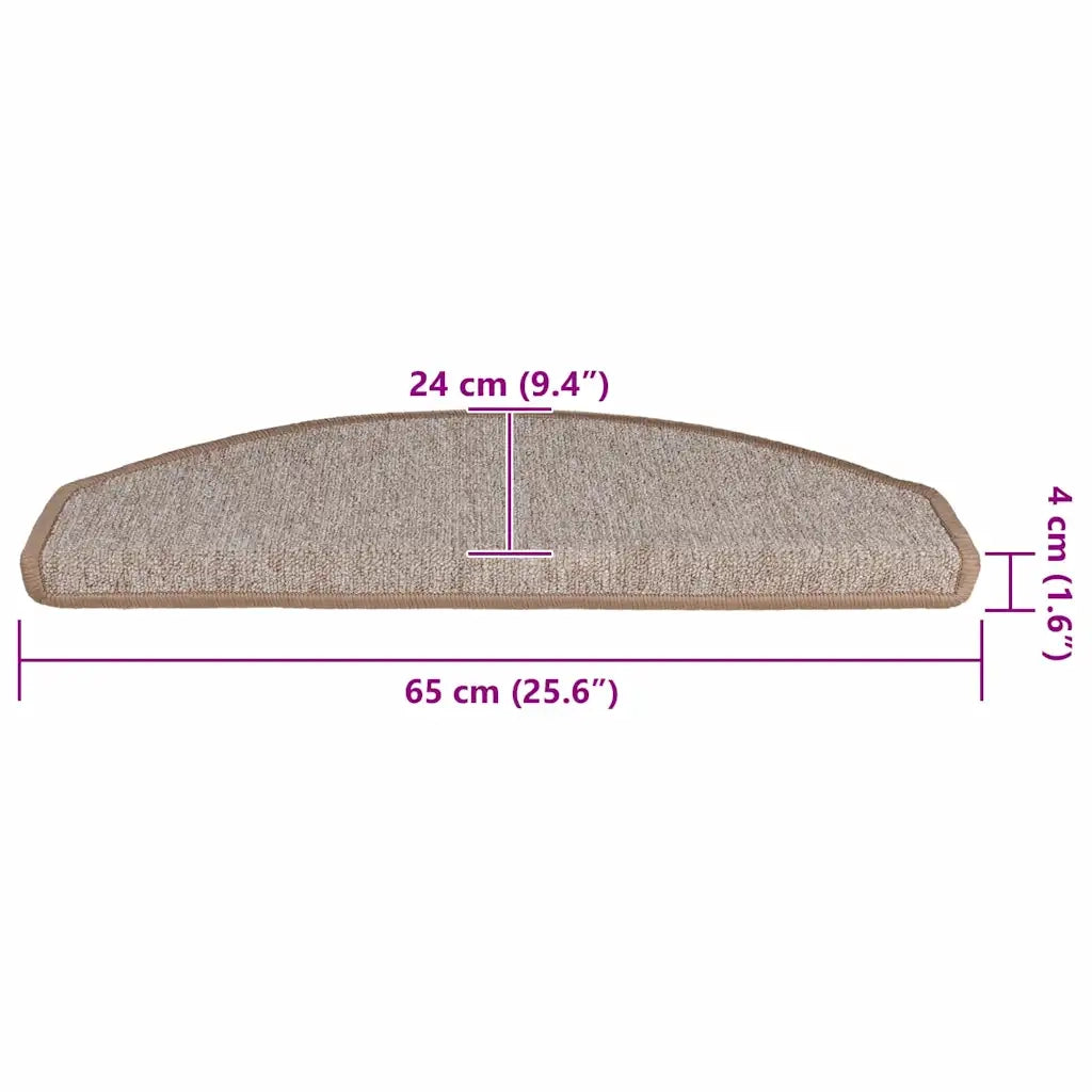 Tappetini per Scale 30 pz Marrone Chiaro 65x24x4 cm