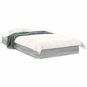 Letto singolo | Letto per adulti | Struttura letto a pavimento Sonoma grigio 80 x 200 cm