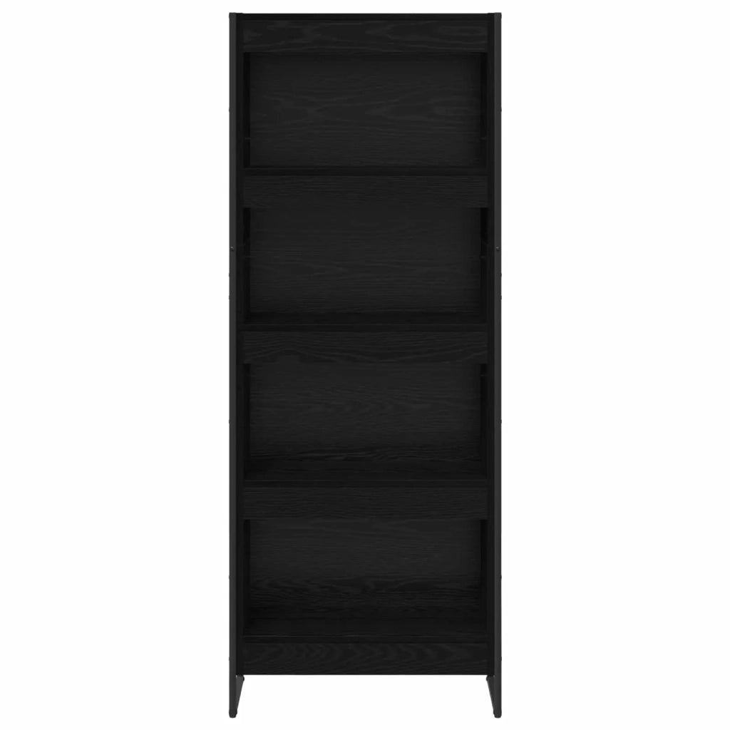 Armadio per Libri Rovere Nero 60 x 30 x 155 cm