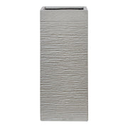 Vaso da fiori in argilla da giardino alto 26 x 26 x 60 cm resistente ai raggi UV grigio chiaro