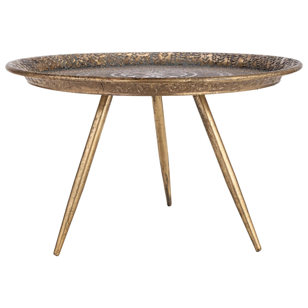 Centrotavola in metallo placcato oro 48x48x28h cm