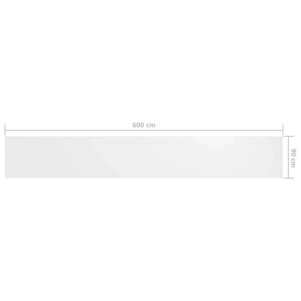 Paravento per balcone 90 x 600 cm tessuto oxford bianco 02_0010061