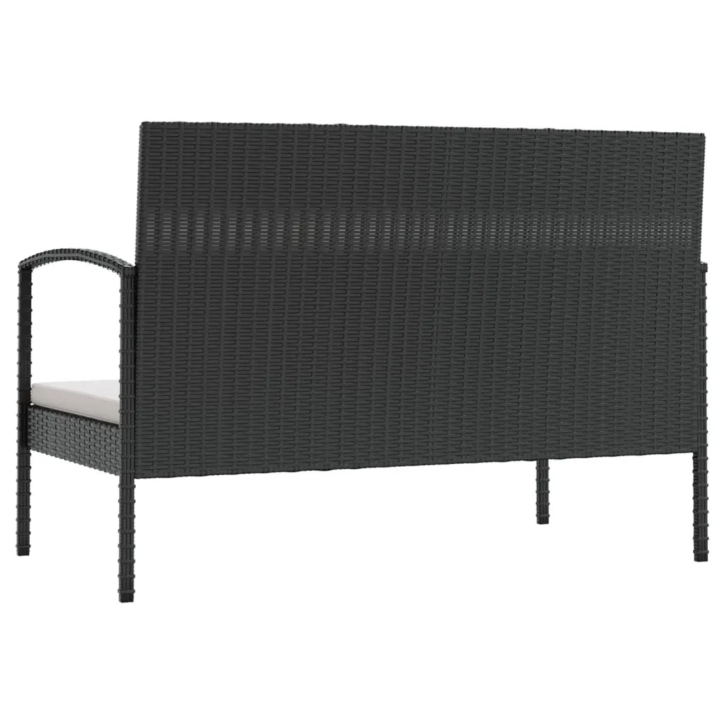 Set Divani da Giardino 16 pz con Cuscini in Polyrattan Nero 3095964