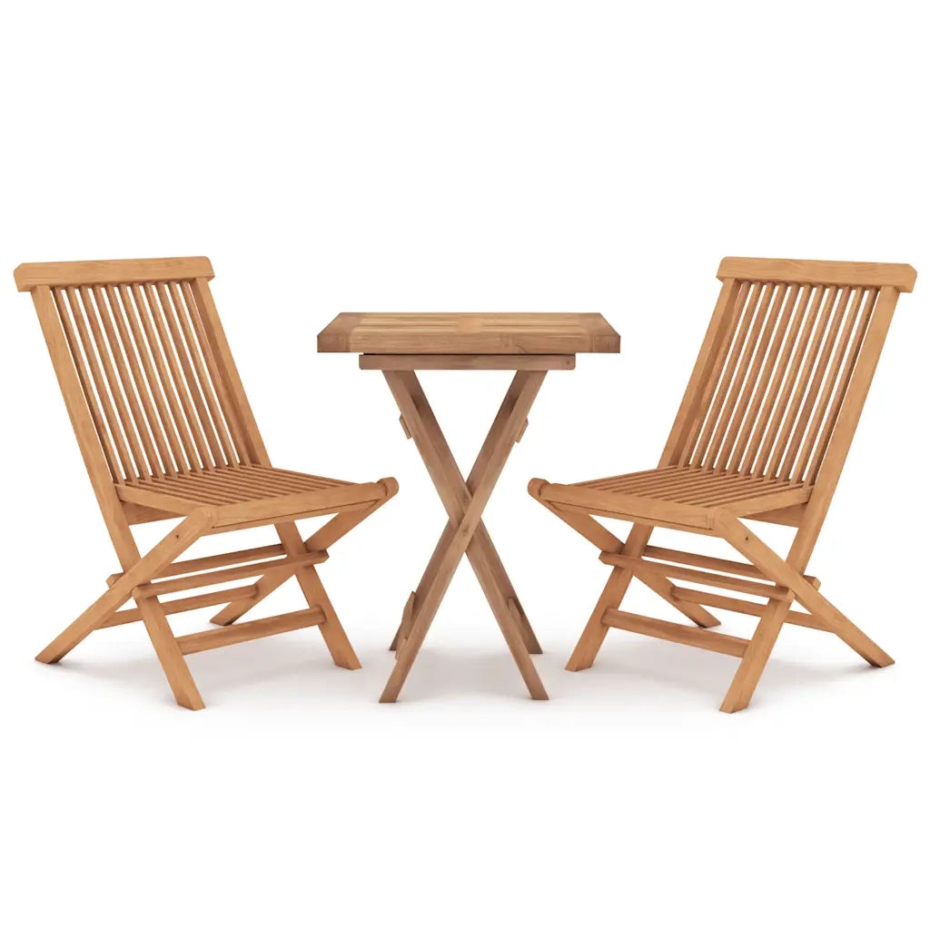 Set da Pranzo per Giardino 3 pz in Legno Massello di Teak 3087188