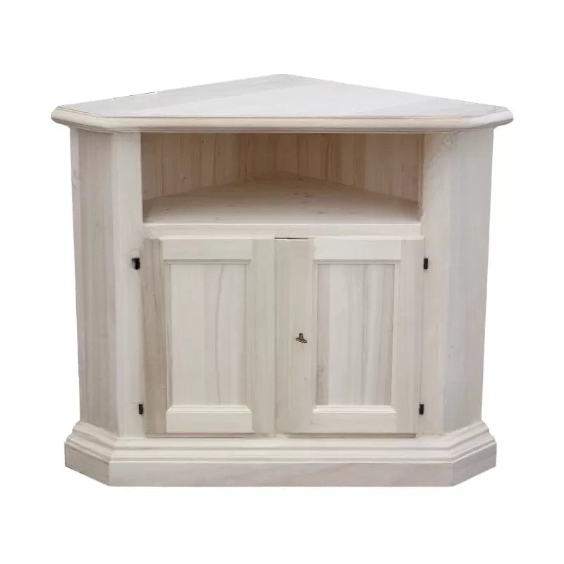 Porta tv angolare in legno classico 2 porte grezzo l.73 x 73 h.83 (208) - Mobili 2G