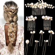 Set di accessori per capelli - Combinazioni e spille in oro - Accessori di alta gamma per matrimoni e occasioni speciali...