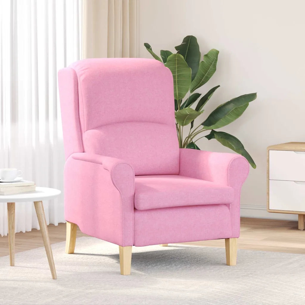 Divano Sedia-Poltrona Rosa Tessuto 889991