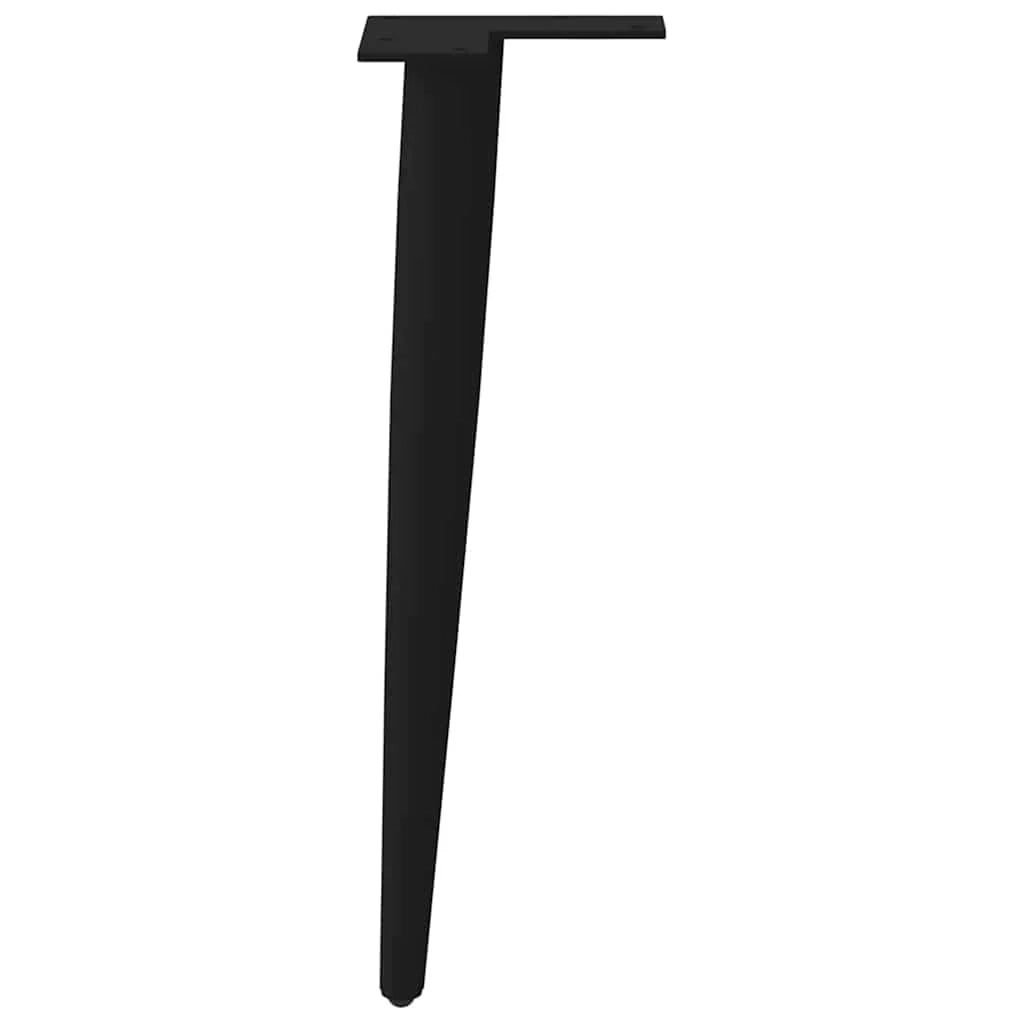 Set di 4 gambe per tavolino da caffè coniche regolabili 30-31 cm in acciaio nero 02_0056805