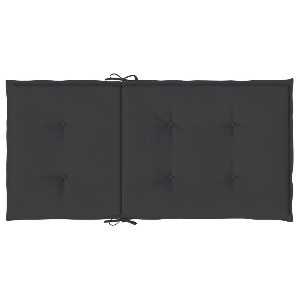 Cuscini per Sedia 6 pz Neri 100x50x3 cm in Tessuto Oxford