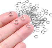 100 pezzi di anelli mini a 5,8 mm per la creazione di gioielli, anello a doppia cerniera, anelli a goccia, catenella, bracciale, orecchini, chiave metallica, piccola chiave, collare per animali domestici, accessori DIY per la lavorazione.