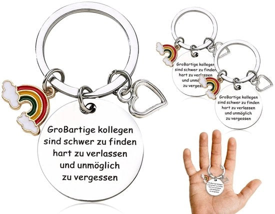 Set di Chiavi da Regalo - 2 Pezzi - Legering di Alta Qualità - Duraturo - Ricordo Pratico - Regalo di Addio