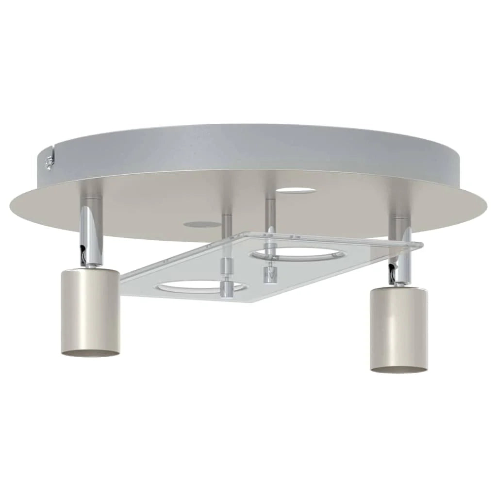 Moderno faretto da soffitto girevole 29 x 29 x 11 cm versatile ed elegante in acciaio nichelato 02_0058327