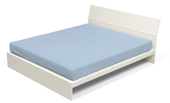 Lenzuolo Sotto con Angoli ed Elastico Tinta Unita Azzurro Singolo