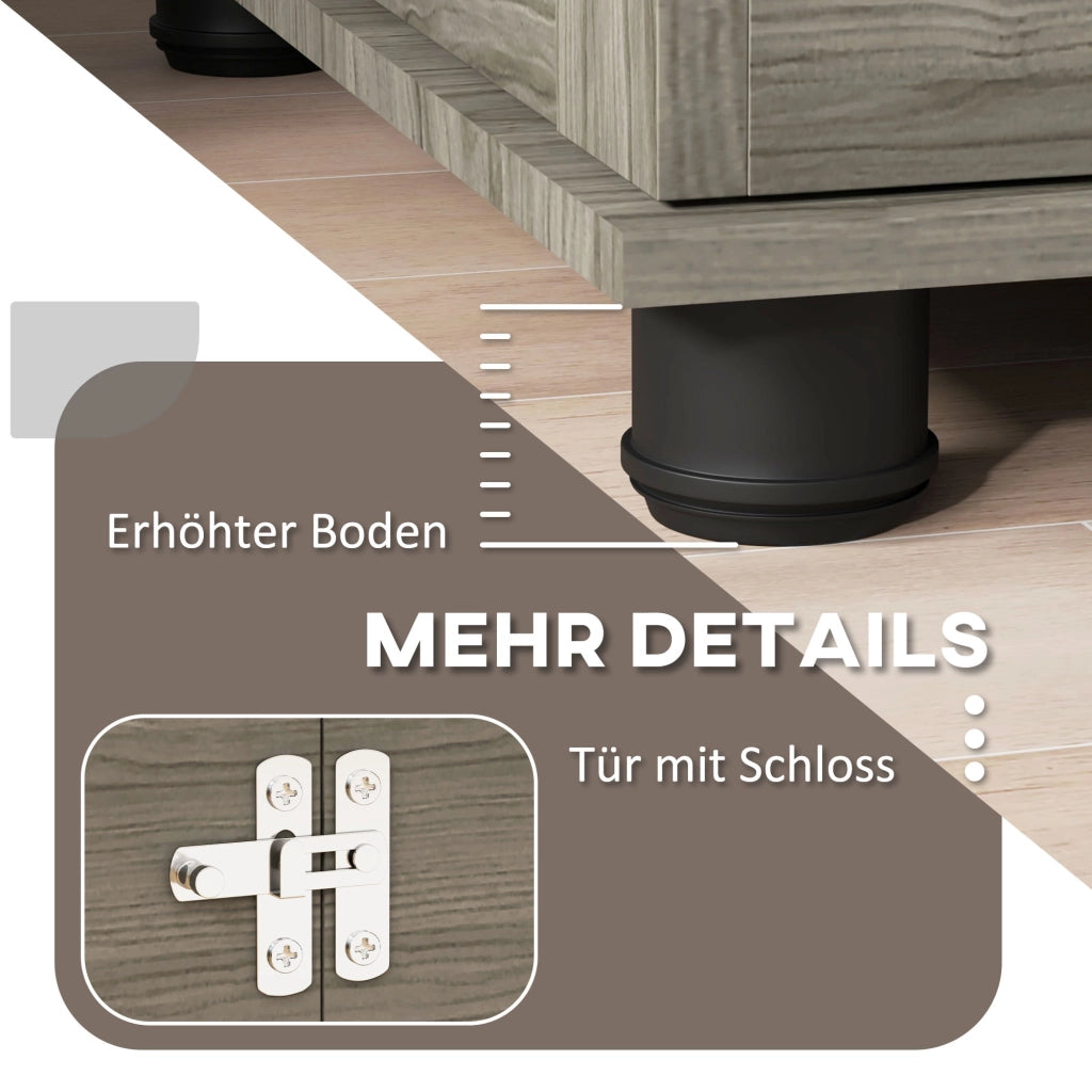 Letto per cane con materasso ¨C zephmum ¨C grigio/metallo 80x56x63cm