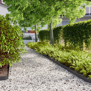 vidaXL Bordure per Prato 10 pz Nere Acciaio Laminato a Freddo