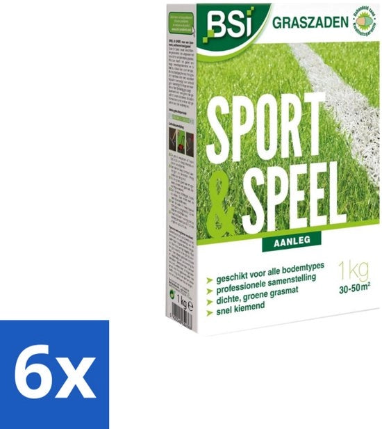 Fertilizzante per erba sportiva - 1 kg - confezione economica - 6 pezzi
