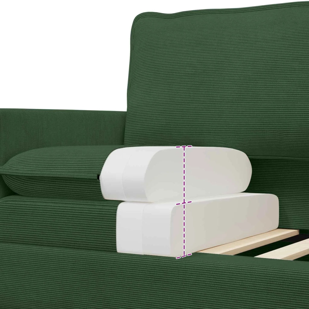 Divano Verde Giungla 126 x 81 x 87,5 cm Tessuto