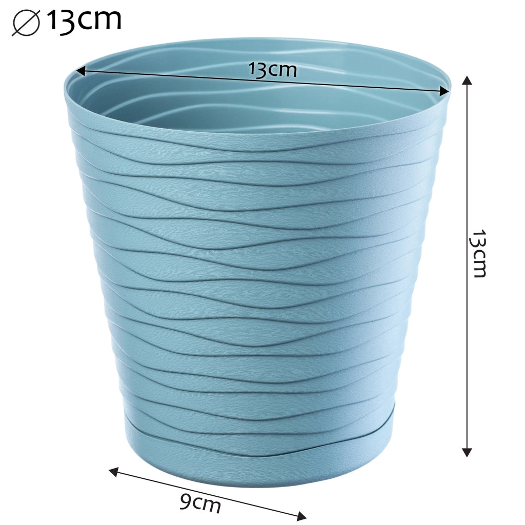 Vaso da fiori KADAX da 13 cm, coprivaso in plastica con supporto.