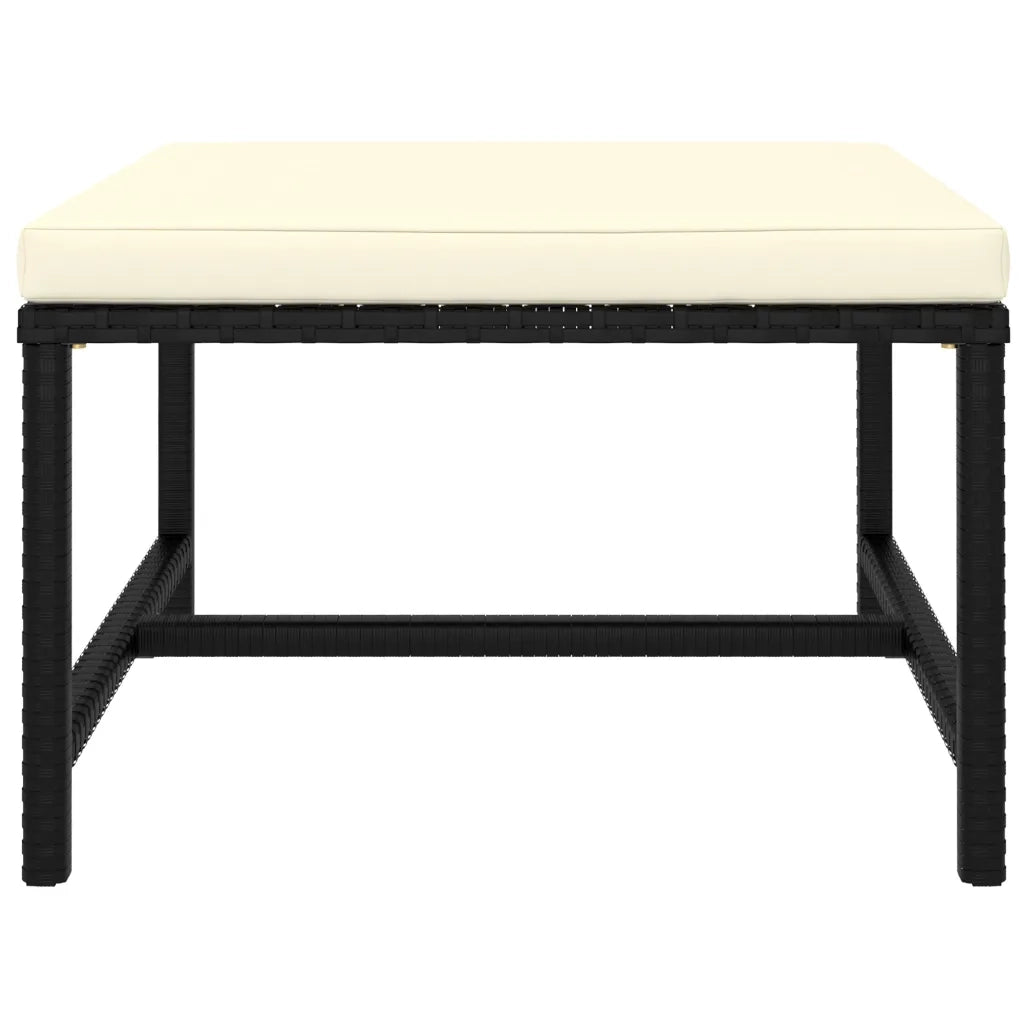 Set Divani da Giardino 9 pz con Cuscini in Polyrattan Nero 3059792
