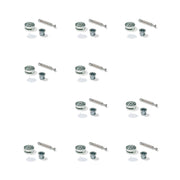 Lotto di 50 Squadrette di unione per mobili, 20,5x20,7 mm, 2 fori, Zama, Nichelato