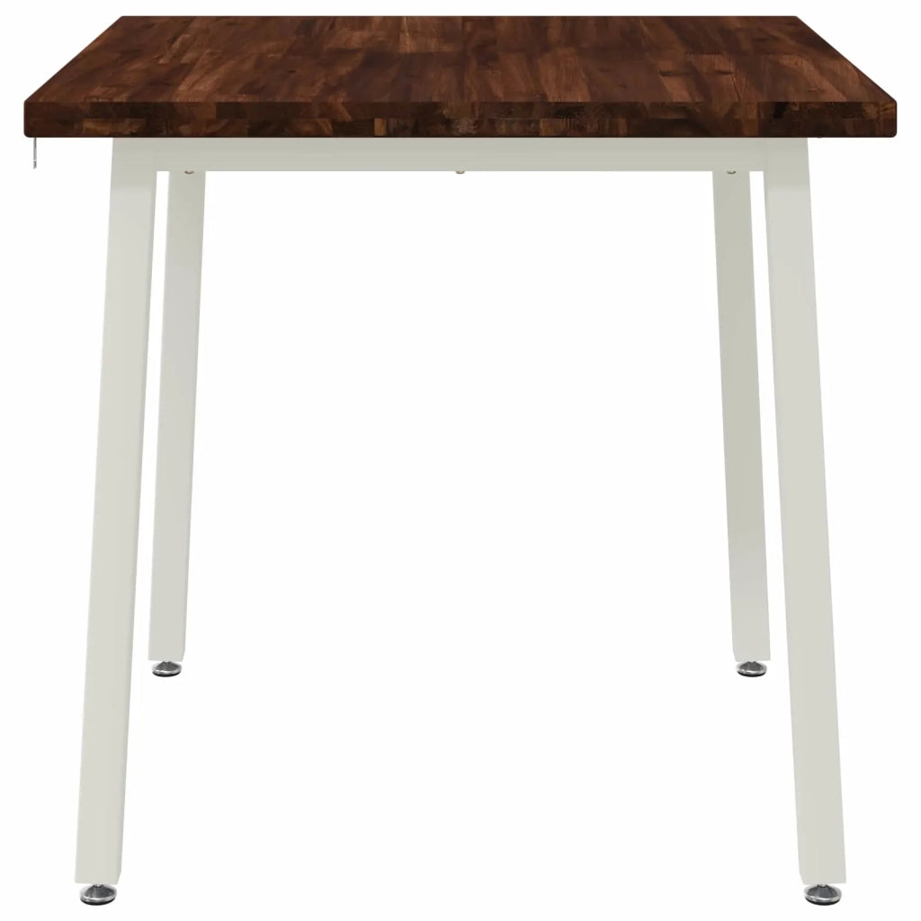 90 x 90 x 75 cm Legno di Acacia Massello Marrone scuro e Bianco 937643