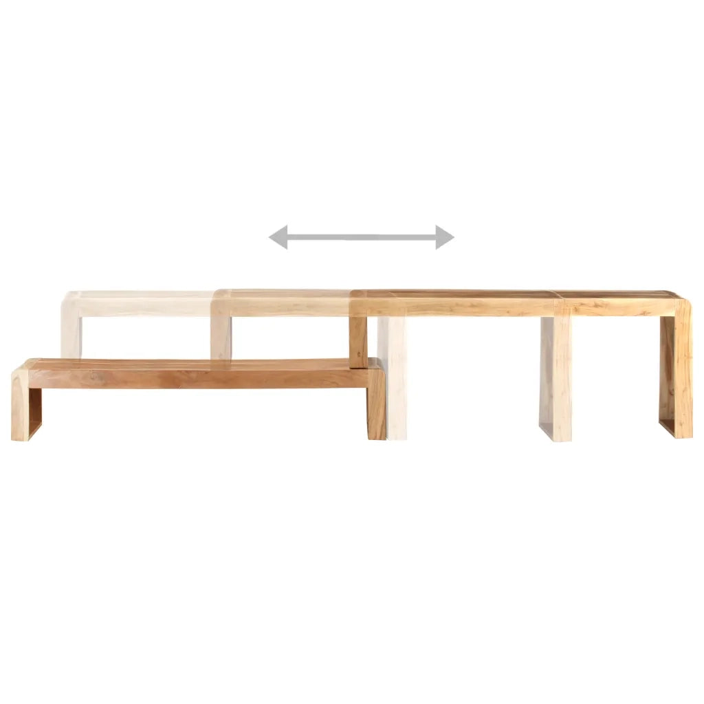 Mobili Porta TV 2 pz in Legno Massello di Acacia 323589
