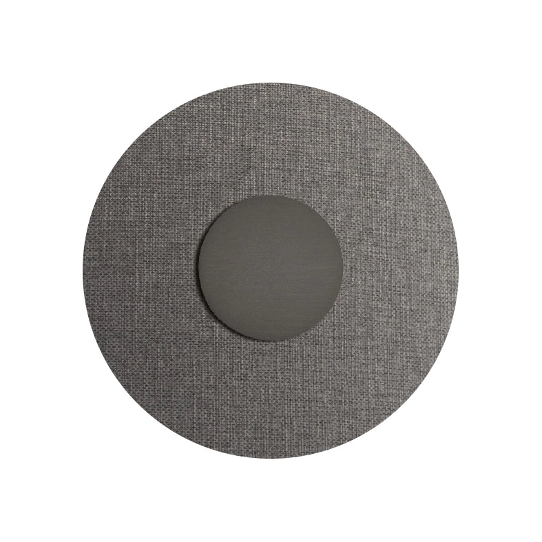 SOLARIS Applique 12W 3000K CRI90 IP20 - Struttura Titanio con Paralume Grigio in Tessuto, Lampada da Parete Design - Rossini Group