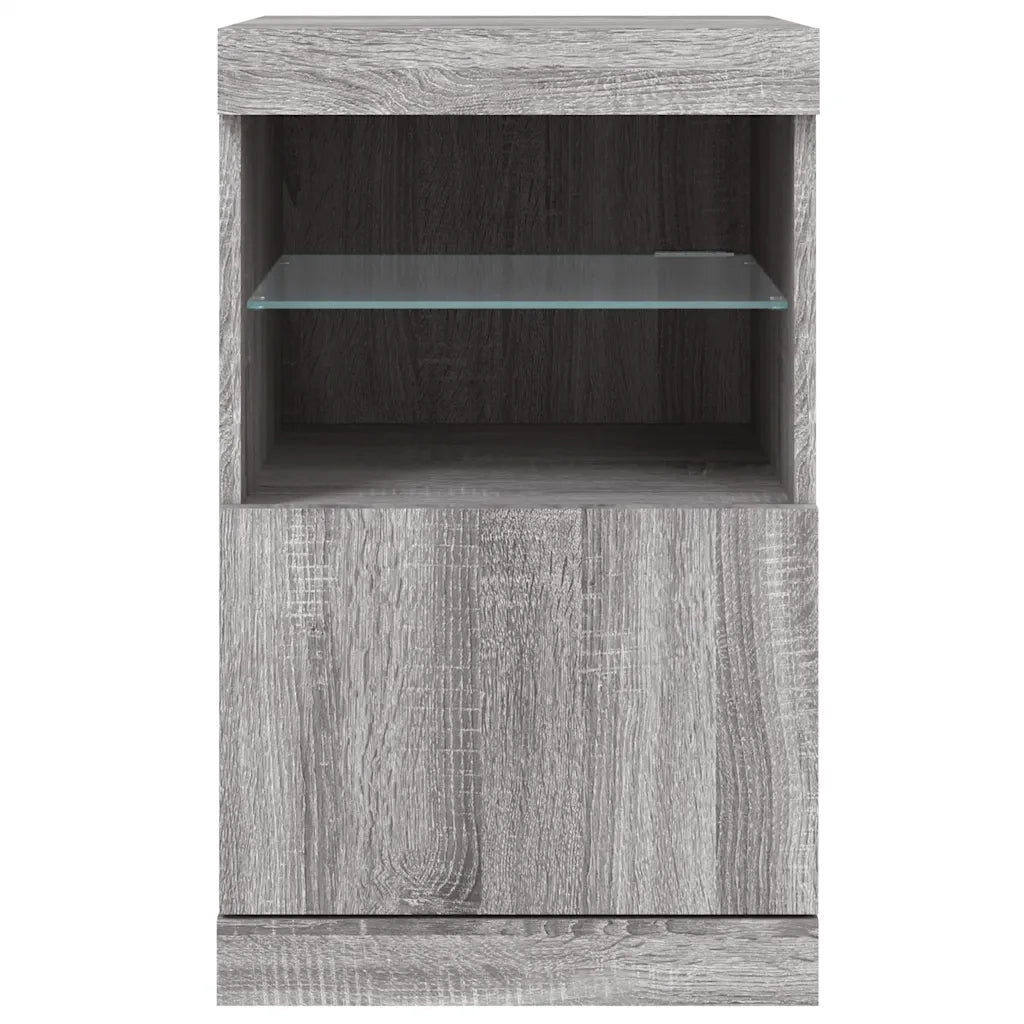 Credenza con Luci LED Grigio Sonoma 41x37x67 cm 836684