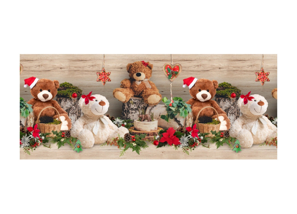Tappeto Natale Passatoia Cucina Antiscivolo Sottolavello Digitale Teddy Noel 480 - 50x320 - Teddy Noel