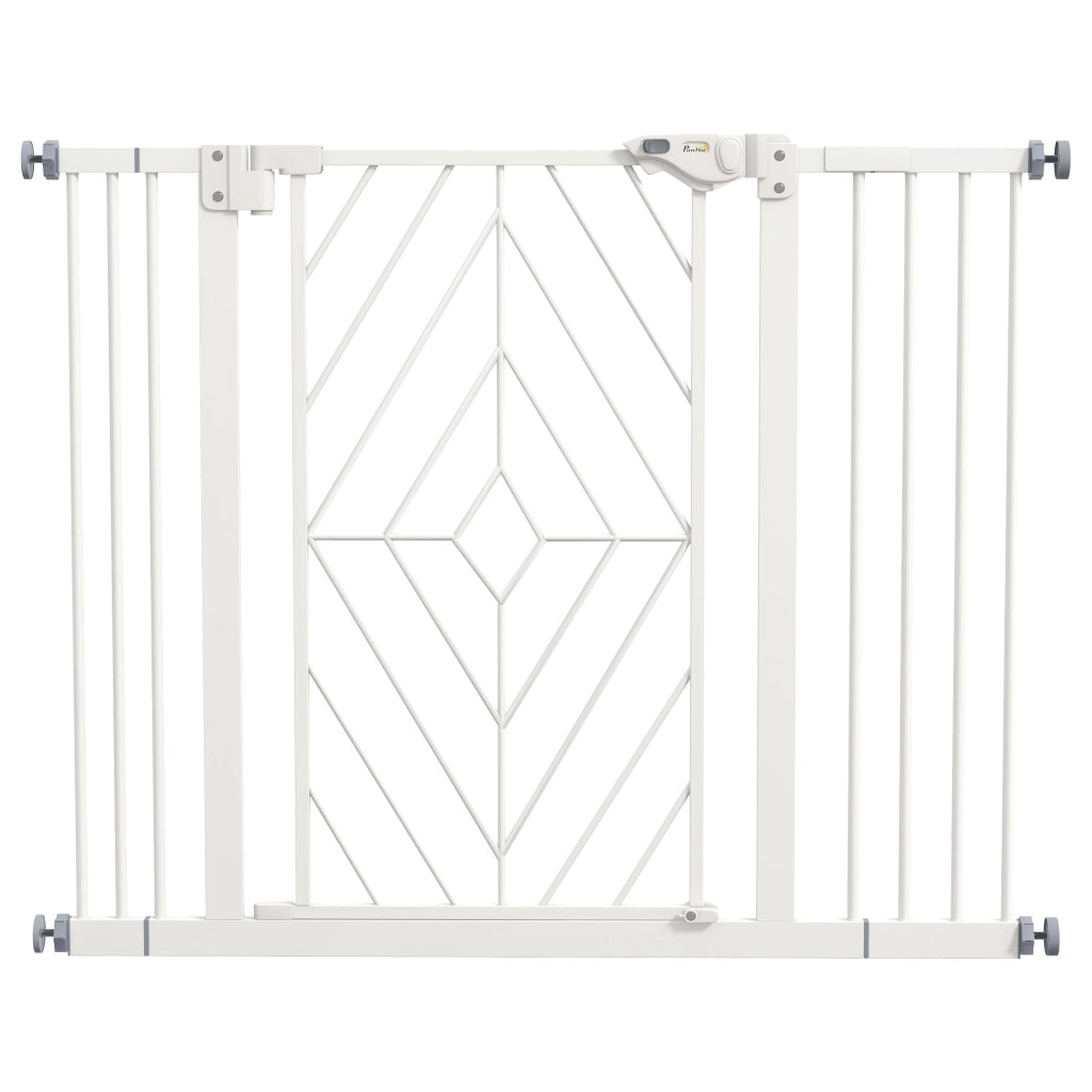 Cancello di Sicurezza per Bambini e Animali ¨C zephmum ¨C Bianco 100x76x4 cm