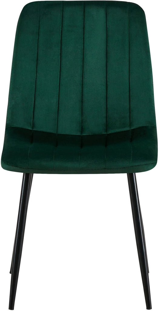 Sedia Dijon in velluto o tessuto Velluto,verde