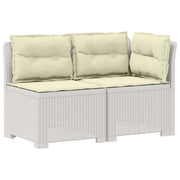 Divano da Giardino a 2 Posti con Cuscini Aspetto Rattan PP 8011948