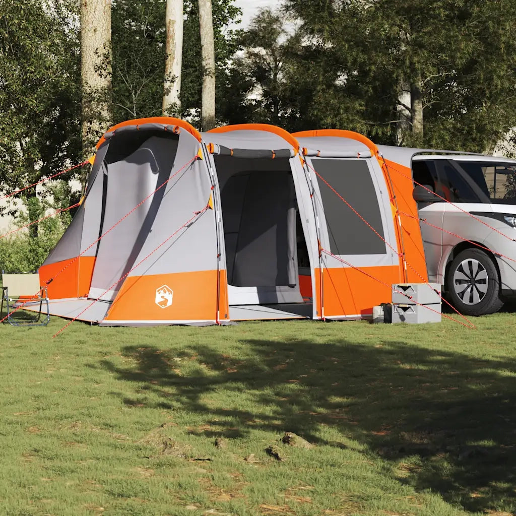 Tenda da Campeggio per Auto Grigio e Arancione Impermeabile 4009505