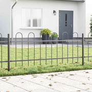 Recinzione per Giardino BOXTEL 2 pz 3,4 x 0,6 m Grigio 3334033