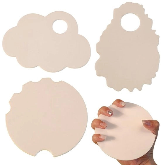 Accessori di pratica per nail art 3 pezzi display acrilico per accessori di fotografia di nail art (bianco)