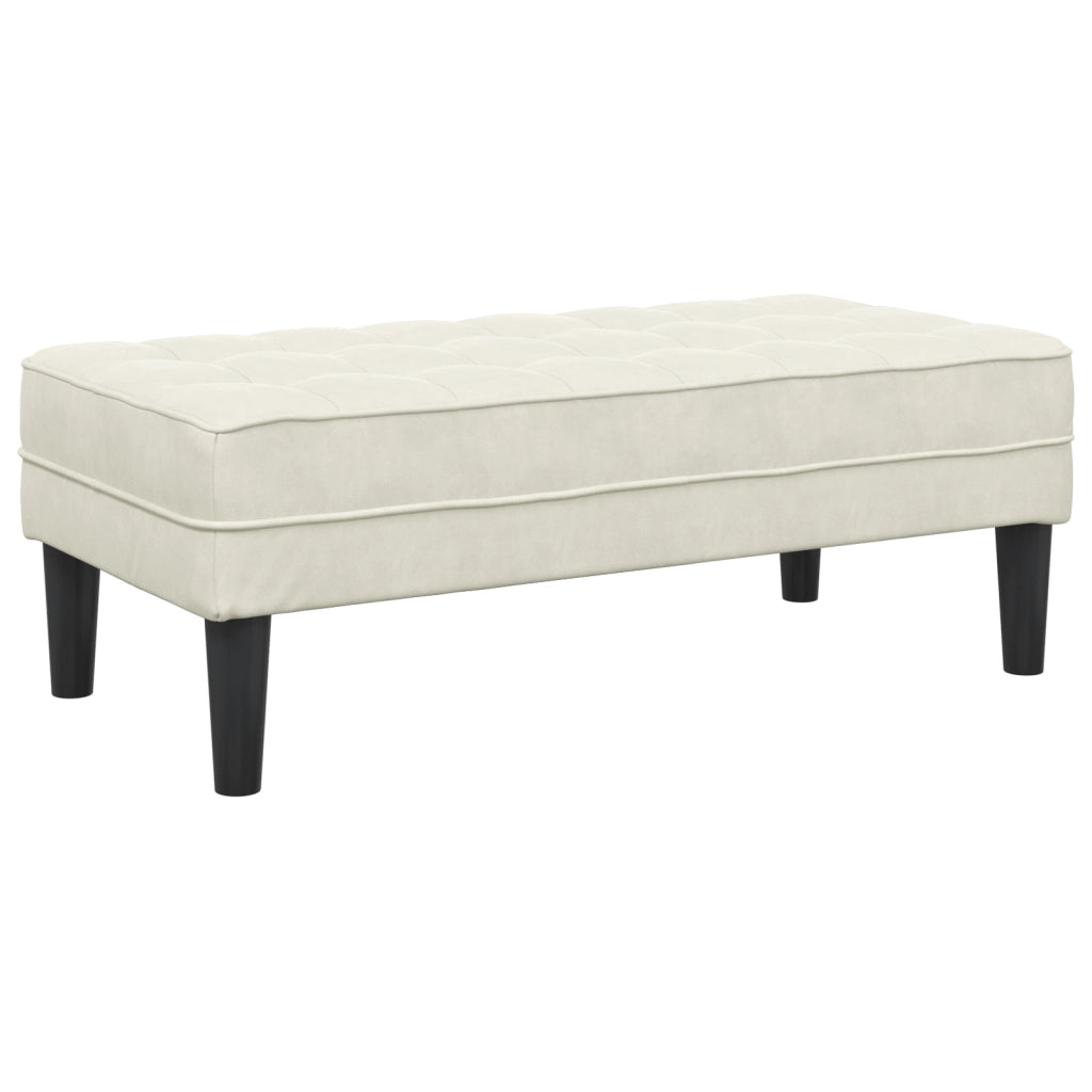 panca  crema 113 cm in velluto