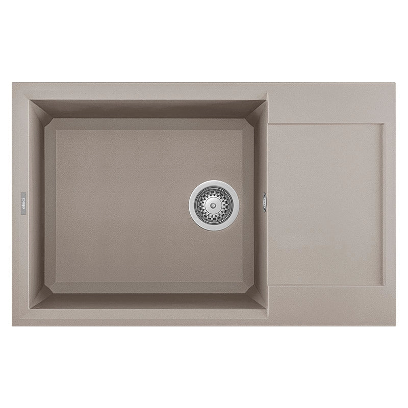 Lavello Elleci Incasso 1 vasca 78x50 Easy 310 Granitek Grigio Tortora LGY31043