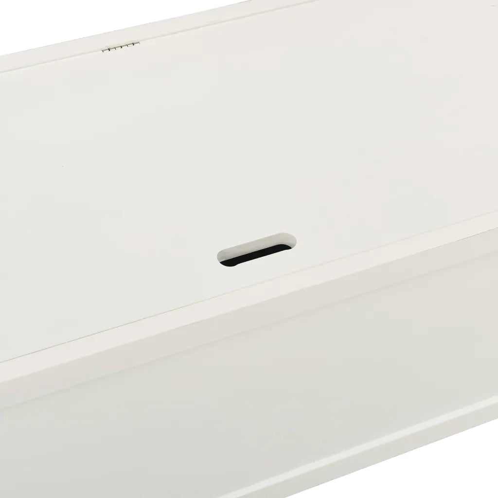 Panca Bianca 107x45x75,5 cm Legno Massello di Abete 351773