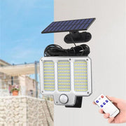 FARO ENERGIA SOLARE LED FARETTO ESTERNO 42W SENSORE MOVIMENTO 210 LED LF-2501A