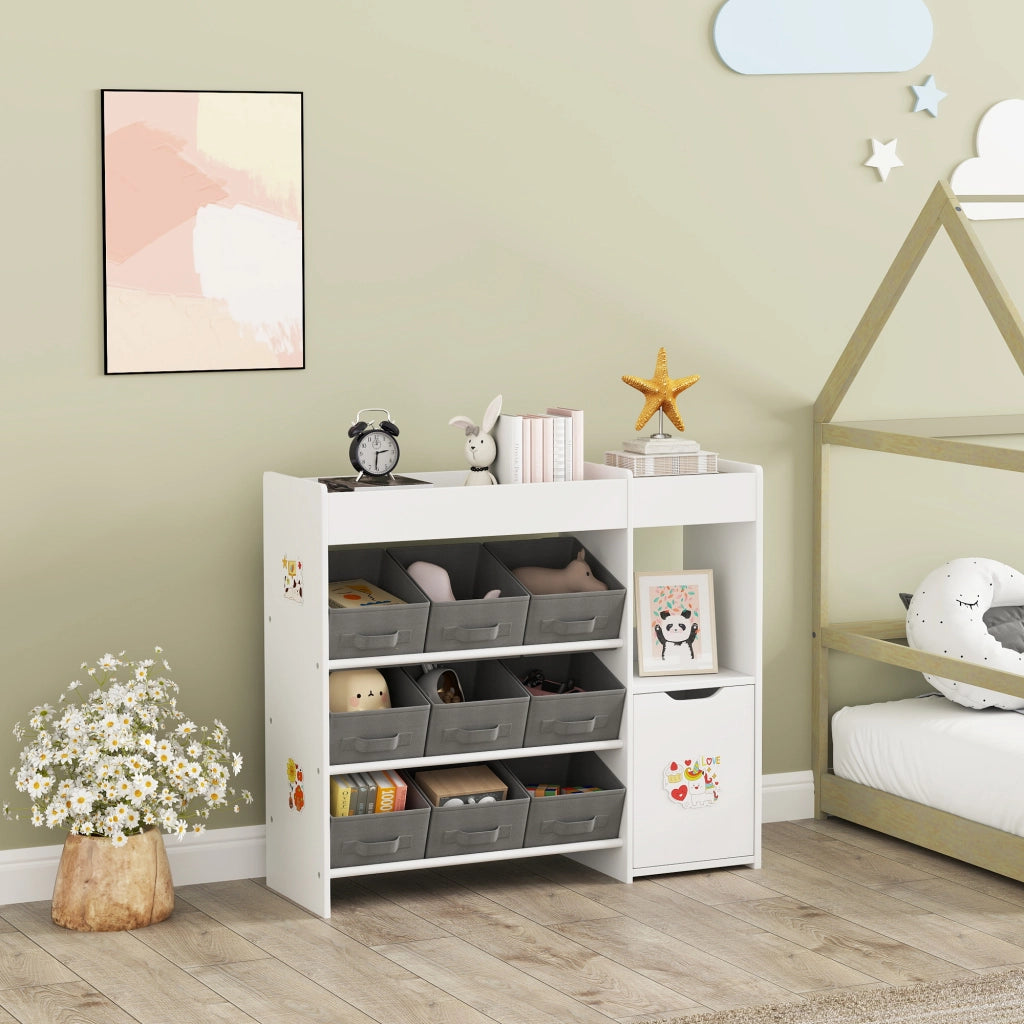Mobile per bambini con 9 cassetti e armadio ¨C zephmum ¨C bianco