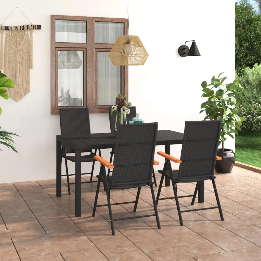 Set da Pranzo da Giardino 5 pz Nero e Marronecod mxl 120409