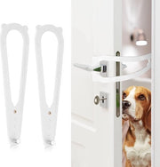 Blocco Porta per Animali Domestici - Alternativa per la Chiusura della Maniglia per la Sicurezza dei Bambini - 2 pezzi - Blocco Maniglia in Bianco