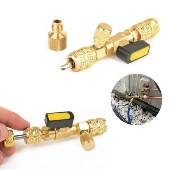 Strumento di rimozione valvola AC di alta qualità - sistema di raffreddamento - attrezzo - materiale in ottone - SAE 1/4in - sicuro da utilizzare - rimozione valvola di sfogo