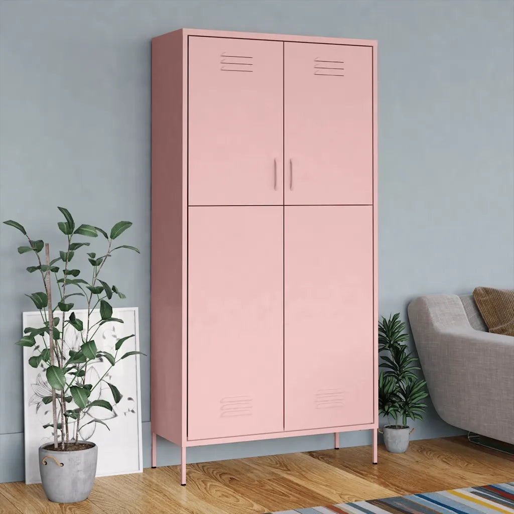 Armadio Rosa 90x50x180 cm in Acciaio CFW5639413