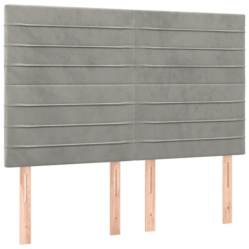 Giroletto senza Materasso Grigio Chiaro 140x190 cm Velluto