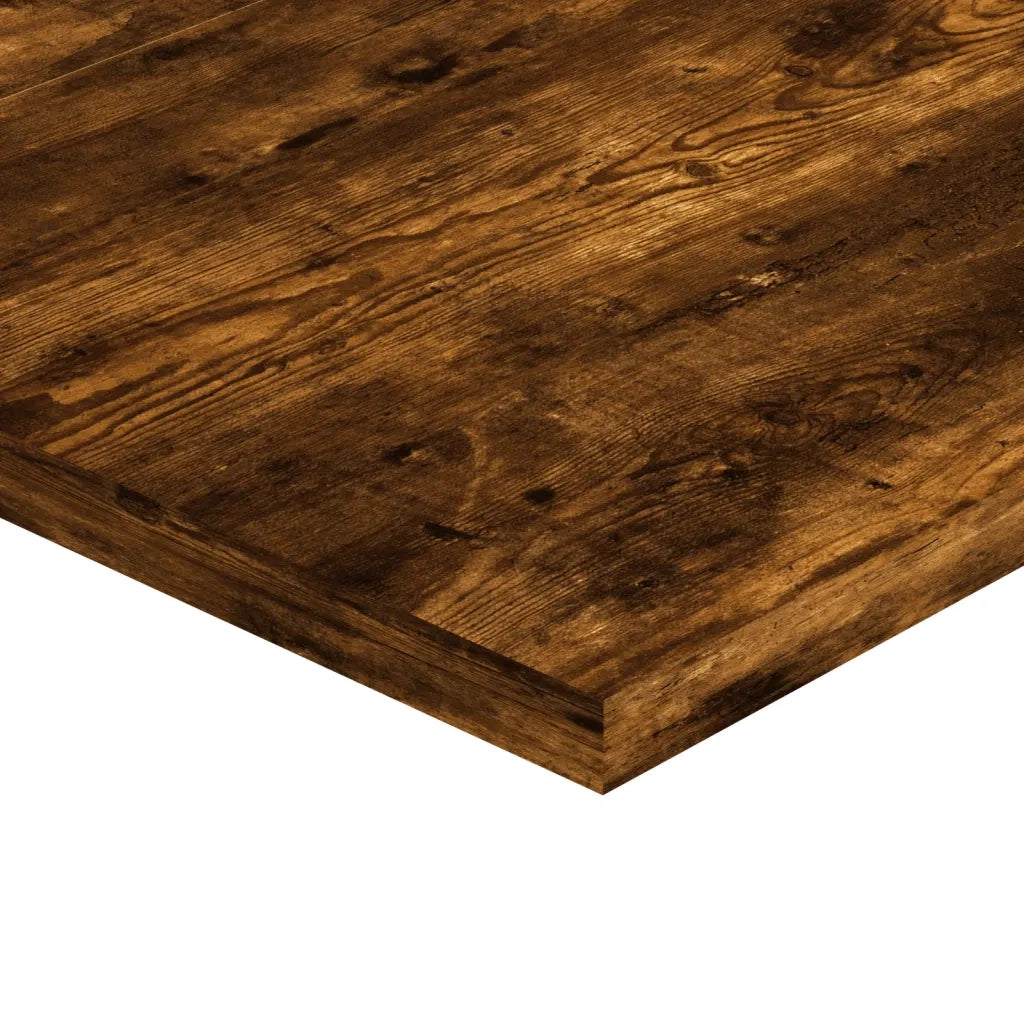 Mensole Parete 4pz Rovere Fumo 60x40x1,5 cm Legno Multistrato 838243