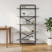 Libreria 5 livelli 100 x 35 x 175,5 cm PB Sonoma grigio 8007783