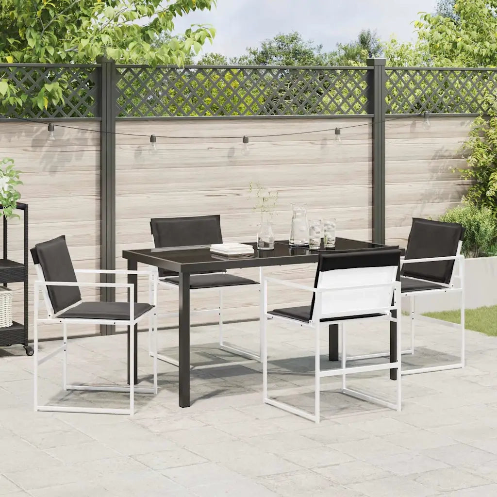 Set da Pranzo per Giardino 5 pcs Bianco 3379339