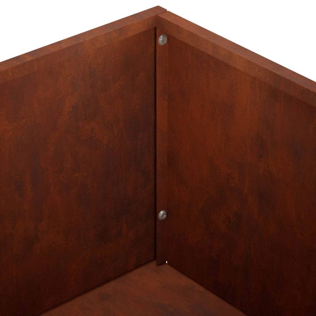 Vaso da giardino 2 pz Ruggine 50 x 30 x 75 cm Acciaio Corten 8005791