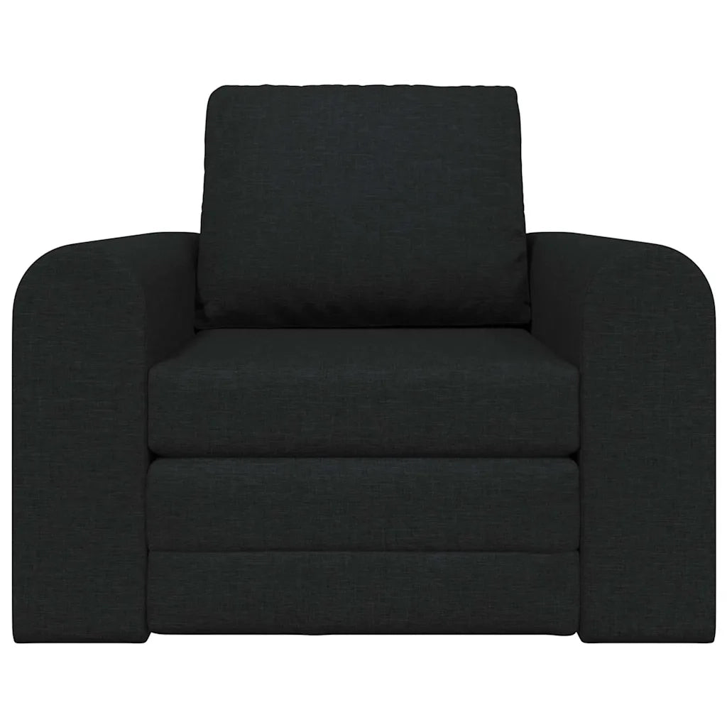 Divano letto | Sof¨¤ letto | Letto singolo Nero 98 x 71 x 83 cm Tessuto